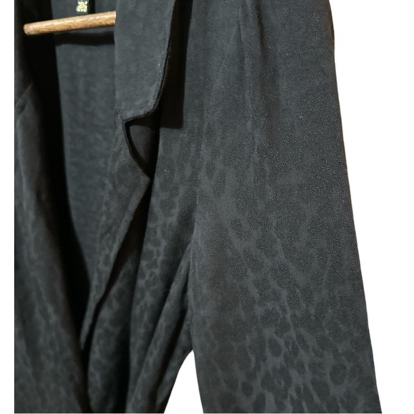 EUC - AFRM Kendra Black Leopard Canvas Surplice Wrap Dress - Size Small - Picture 3 of 5